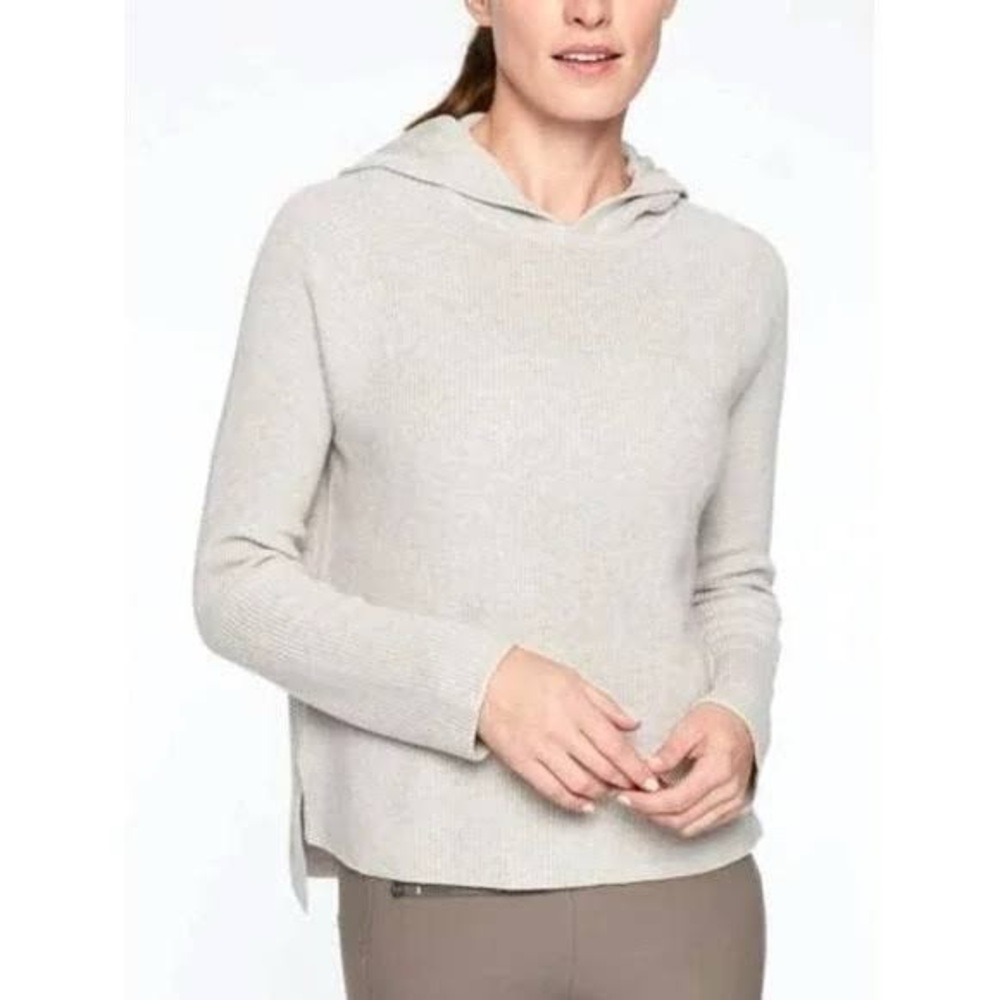 Athleta Rest Day Silk Blend Hooded Sweater